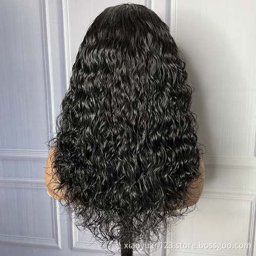 Wholesale Unprocessed Brazilian Cuticle Aligned Hair  Water Wave 13x4 HD Lace Front 100% Human Hair Wigs for Black Women